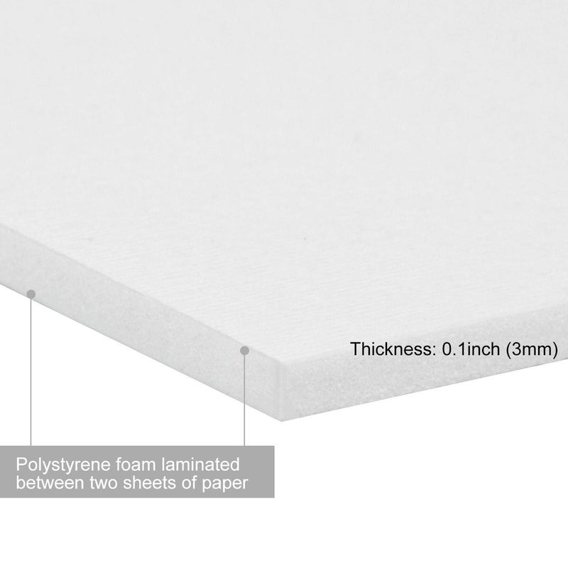 Acrux7 20 Pack 11" X 14" Foam Boards, 1/8" Thickness Foam Core Baking Boards Polystyrene Poster Board Signboard for Presentations, School, Office & Art Projects - Image 3